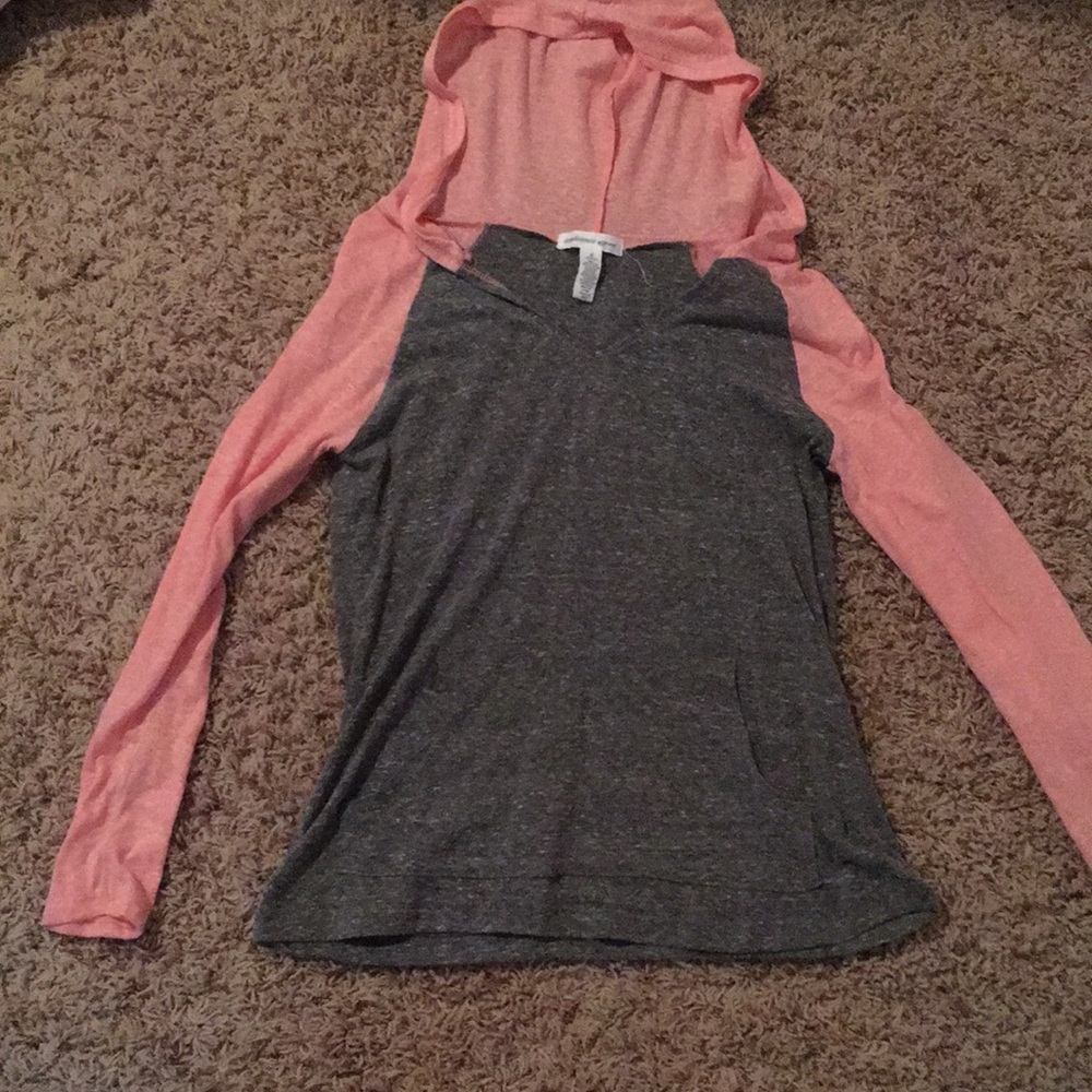 Pink and Grey Long Sleeved Shirt/Hoodie